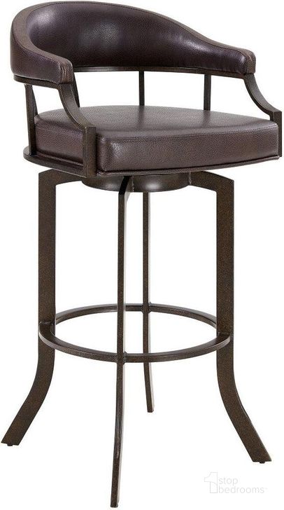 The appearance of Vilna Auburn Barstool 0qb24499057 designed by Boho House in the modern / contemporary interior design. This brown piece of furniture  was selected by 1StopBedrooms from Vilna Collection to add a touch of cosiness and style into your home. Sku: 721535743292. Material: Metal. Product Type: Barstool. Image1