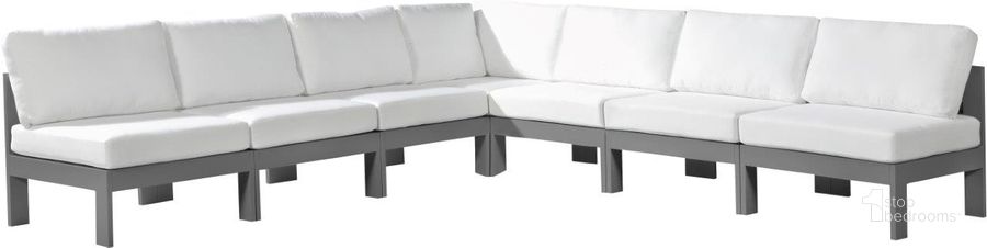 The appearance of Vinceland White and Gray Outdoor Sectional Outdoor Conversation Set 0qb24302305 designed by Furnique in the modern / contemporary interior design. This white piece of furniture  was selected by 1StopBedrooms from Vinceland Collection to add a touch of cosiness and style into your home. Sku: 376White-Sec7A-1;376White-Sec7A-2;376White-Sec7A-3;376White-Sec7A-4;376White-Sec7A-5;376White-Sec7A-6;376White-Sec7A-7. Material: Aluminum. Product Type: Outdoor Sectional. Image1