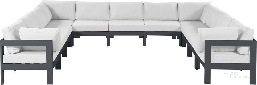The appearance of Vinceland White and Gray Outdoor Sectional Outdoor Conversation Set 0qb24417150 designed by Furnique in the modern / contemporary interior design. This white piece of furniture  was selected by 1StopBedrooms from Vinceland Collection to add a touch of cosiness and style into your home. Sku: 376White-Sec11A-1;376White-Sec11A-2;376White-Sec11A-3;376White-Sec11A-4;376White-Sec11A-5;376White-Sec11A-6;376White-Sec11A-7;376White-Sec11A-8;376White-Sec11A-9;376White-Sec11A-10;376White-Sec11A-11. Material: Aluminum. Product Type: Outdoor Sectional. Image1