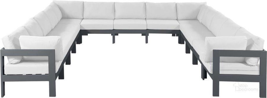 The appearance of Vinceland White and Gray Outdoor Sectional Outdoor Conversation Set 0qb24417161 designed by Furnique in the modern / contemporary interior design. This white piece of furniture  was selected by 1StopBedrooms from Vinceland Collection to add a touch of cosiness and style into your home. Sku: 376White-Sec13A-1;376White-Sec13A-2;376White-Sec13A-3;376White-Sec13A-4;376White-Sec13A-5;376White-Sec13A-6;376White-Sec13A-7;376White-Sec13A-8;376White-Sec13A-9;376White-Sec13A-10;376White-Sec13A-11;376White-Sec13A-12;376White-Sec13A-13. Material: Aluminum. Product Type: Outdoor Sectional. Image1
