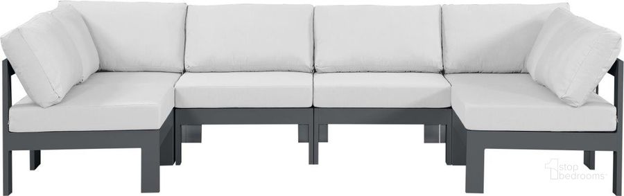 The appearance of Vinceland White and Gray Outdoor Sectional Outdoor Conversation Set 0qb24417165 designed by Furnique in the modern / contemporary interior design. This white piece of furniture  was selected by 1StopBedrooms from Vinceland Collection to add a touch of cosiness and style into your home. Sku: 376White-Sec6B-1;376White-Sec6B-2;376White-Sec6B-3;376White-Sec6B-4;376White-Sec6B-5;376White-Sec6B-6. Material: Aluminum. Product Type: Outdoor Sectional. Image1