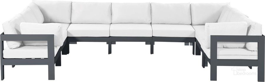 The appearance of Vinceland White and Gray Outdoor Sectional Outdoor Conversation Set 0qb24417167 designed by Furnique in the modern / contemporary interior design. This white piece of furniture  was selected by 1StopBedrooms from Vinceland Collection to add a touch of cosiness and style into your home. Sku: 376White-Sec9C-1;376White-Sec9C-2;376White-Sec9C-3;376White-Sec9C-4;376White-Sec9C-5;376White-Sec9C-6;376White-Sec9C-7;376White-Sec9C-8;376White-Sec9C-9. Material: Aluminum. Product Type: Outdoor Sectional. Image1