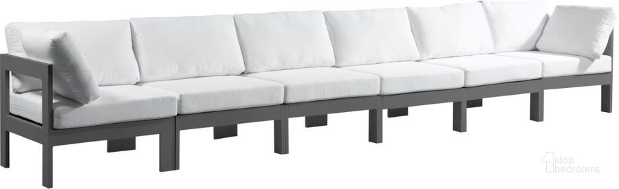 The appearance of Vinceland White and Gray Outdoor sectional 0qb24302394 designed by Furnique in the modern / contemporary interior design. This white piece of furniture  was selected by 1StopBedrooms from Vinceland Collection to add a touch of cosiness and style into your home. Sku: 376White-S180A-1;376White-S180A-2;376White-S180A-3;376White-S180A-4;376White-S180A-5;376White-S180A-6. Material: Aluminum. Product Type: Outdoor Sofa. Image1