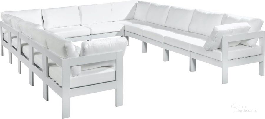 The appearance of Vinceland White Outdoor Sectional Outdoor Conversation Set 0qb24302350 designed by Furnique in the modern / contemporary interior design. This white piece of furniture  was selected by 1StopBedrooms from Vinceland Collection to add a touch of cosiness and style into your home. Sku: 375White-Sec12A-1;375White-Sec12A-2;375White-Sec12A-3;375White-Sec12A-4;375White-Sec12A-5;375White-Sec12A-6;375White-Sec12A-7;375White-Sec12A-8;375White-Sec12A-9;375White-Sec12A-10;375White-Sec12A-11;375White-Sec12A-12. Material: Fabric. Product Type: Outdoor Sectional. Image1