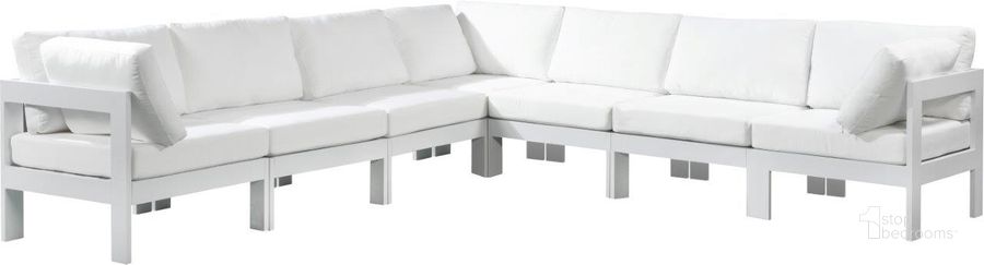 The appearance of Vinceland White Outdoor Sectional Outdoor Conversation Set 0qb24302364 designed by Furnique in the modern / contemporary interior design. This white piece of furniture  was selected by 1StopBedrooms from Vinceland Collection to add a touch of cosiness and style into your home. Sku: 375White-Sec7B-1;375White-Sec7B-2;375White-Sec7B-3;375White-Sec7B-4;375White-Sec7B-5;375White-Sec7B-6;375White-Sec7B-7. Material: Aluminum. Product Type: Outdoor Sectional. Image1