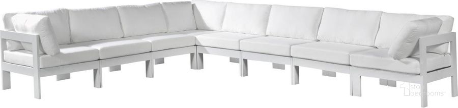 The appearance of Vinceland White Outdoor Sectional Outdoor Conversation Set 0qb24302365 designed by Furnique in the modern / contemporary interior design. This white piece of furniture  was selected by 1StopBedrooms from Vinceland Collection to add a touch of cosiness and style into your home. Sku: 375White-Sec8A-1;375White-Sec8A-2;375White-Sec8A-3;375White-Sec8A-4;375White-Sec8A-5;375White-Sec8A-6;375White-Sec8A-7;375White-Sec8A-8. Material: Fabric. Product Type: Outdoor Sectional. Image1