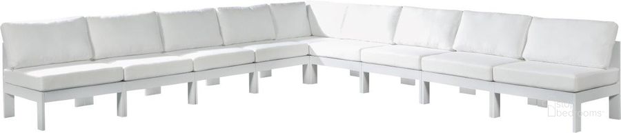 The appearance of Vinceland White Outdoor Sectional Outdoor Conversation Set 0qb24302367 designed by Furnique in the modern / contemporary interior design. This white piece of furniture  was selected by 1StopBedrooms from Vinceland Collection to add a touch of cosiness and style into your home. Sku: 375White-Sec9A-1;375White-Sec9A-2;375White-Sec9A-3;375White-Sec9A-4;375White-Sec9A-5;375White-Sec9A-6;375White-Sec9A-7;375White-Sec9A-8;375White-Sec9A-9. Material: Fabric. Product Type: Outdoor Sectional. Image1