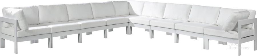 The appearance of Vinceland White Outdoor Sectional Outdoor Conversation Set 0qb24302368 designed by Furnique in the modern / contemporary interior design. This white piece of furniture  was selected by 1StopBedrooms from Vinceland Collection to add a touch of cosiness and style into your home. Sku: 375White-Sec9B-1;375White-Sec9B-2;375White-Sec9B-3;375White-Sec9B-4;375White-Sec9B-5;375White-Sec9B-6;375White-Sec9B-7;375White-Sec9B-8;375White-Sec9B-9. Material: Fabric. Product Type: Outdoor Sectional. Image1