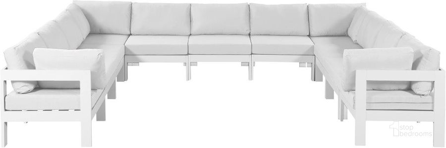 The appearance of Vinceland White Outdoor Sectional Outdoor Conversation Set 0qb24417144 designed by Furnique in the modern / contemporary interior design. This white piece of furniture  was selected by 1StopBedrooms from Vinceland Collection to add a touch of cosiness and style into your home. Sku: 375White-Sec11A-1;375White-Sec11A-2;375White-Sec11A-3;375White-Sec11A-4;375White-Sec11A-5;375White-Sec11A-6;375White-Sec11A-7;375White-Sec11A-8;375White-Sec11A-9;375White-Sec11A-10;375White-Sec11A-11. Material: Fabric. Product Type: Outdoor Sectional. Image1