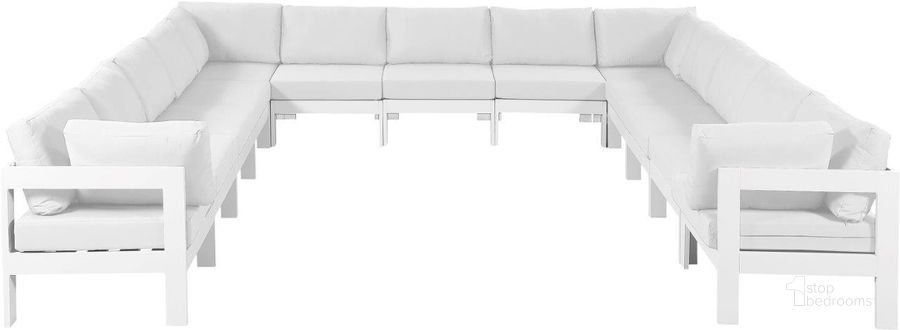 The appearance of Vinceland White Outdoor Sectional Outdoor Conversation Set 0qb24417145 designed by Furnique in the modern / contemporary interior design. This white piece of furniture  was selected by 1StopBedrooms from Vinceland Collection to add a touch of cosiness and style into your home. Sku: 375White-Sec13A-1;375White-Sec13A-2;375White-Sec13A-3;375White-Sec13A-4;375White-Sec13A-5;375White-Sec13A-6;375White-Sec13A-7;375White-Sec13A-8;375White-Sec13A-9;375White-Sec13A-10;375White-Sec13A-11;375White-Sec13A-12;375White-Sec13A-13. Material: Fabric. Product Type: Outdoor Sectional. Image1