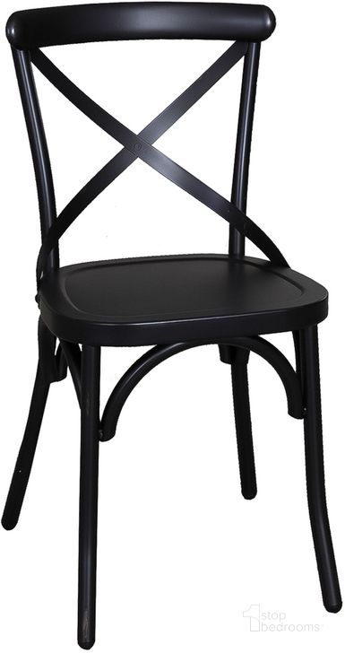 The appearance of Vintage Black X Back Side Chair set of 2 designed by Liberty in the transitional interior design. This black piece of furniture  was selected by 1StopBedrooms from Vintage Collection to add a touch of cosiness and style into your home. Sku: 179-C3005-B. Material: Wood. Product Type: Side Chair. Image1
