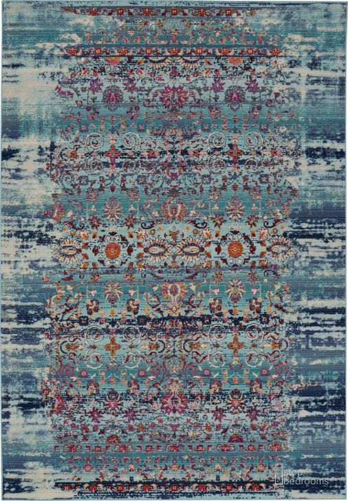 The appearance of Vintage Kashan Blue 4 X 6 Area Rug designed by Nourison in the traditional interior design. This blue and multicolor piece of furniture  was selected by 1StopBedrooms from Vintage Kashan Collection to add a touch of cosiness and style into your home. Sku: 99446455314. Material: Polypropylene. Product Type: Area Rugs. Image1