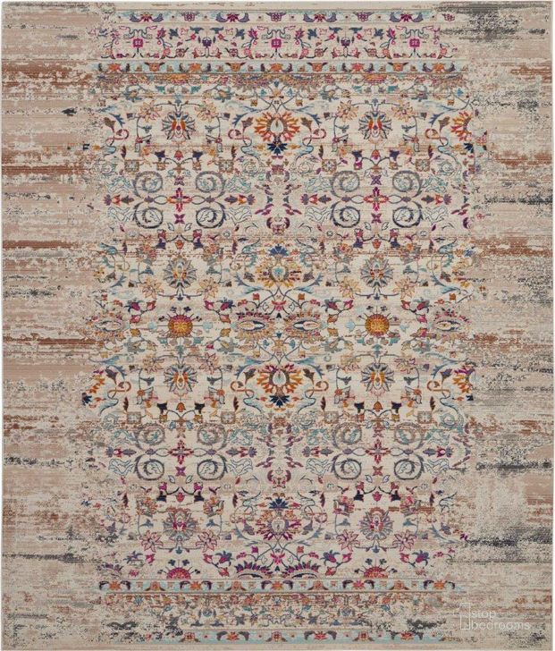 The appearance of Vintage Kashan Ivory 9 X 12 Area Rug designed by Nourison in the traditional interior design. This ivory piece of furniture  was selected by 1StopBedrooms from Vintage Kashan Collection to add a touch of cosiness and style into your home. Sku: 99446455482. Material: Polypropylene. Product Type: Area Rugs. Image1
