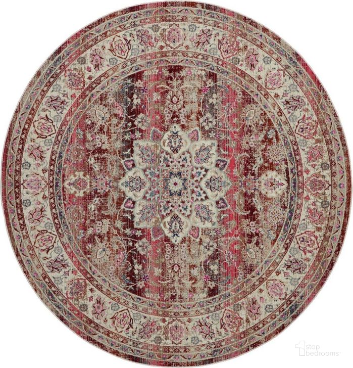 The appearance of Vintage Kashan Red 4 Round Area Rug designed by Nourison in the traditional interior design. This red piece of furniture  was selected by 1StopBedrooms from Vintage Kashan Collection to add a touch of cosiness and style into your home. Sku: 99446455161. Material: Polypropylene. Product Type: Area Rugs. Image1