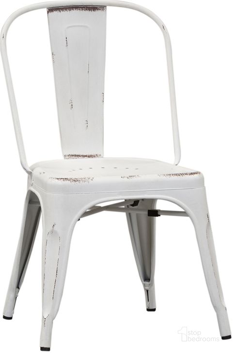 The appearance of Vintage Series Bow Back Side Chair Set Of 4 In Antique White designed by Liberty in the rustic / southwestern interior design. This antique white piece of furniture  was selected by 1StopBedrooms from Vintage Series Collection to add a touch of cosiness and style into your home. Sku: 179-C3505-AW. Product Type: Side Chair. Material: Pine. Image1