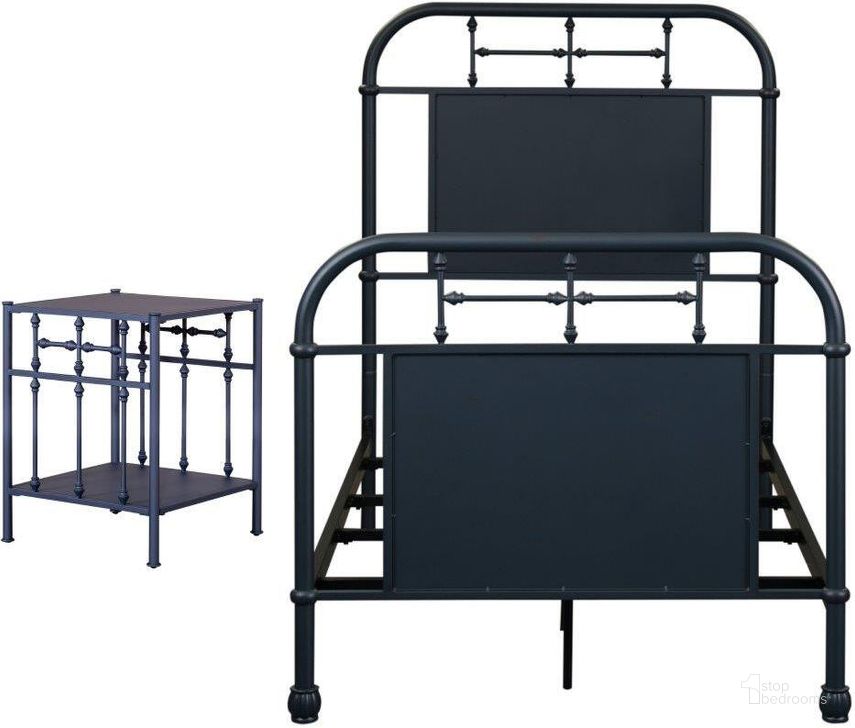 The appearance of Vintage Series Navy Youth Bedroom Set 179-BR11HFR-N-179-BR61-N designed by Liberty in the rustic / southwestern interior design. This navy piece of furniture  was selected by 1StopBedrooms from Vintage Series Collection to add a touch of cosiness and style into your home. Sku: 179-BR11HFR-N;179-BR61-N. Material: Metal. Bed Size: Twin. Product Type: Slat / Spindle Bed. Bed Type: Slat / Spindle Bed. Image1