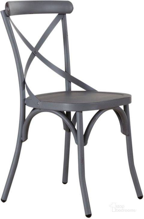 The appearance of Vintage Series X Back Side Chair Set of 2 In Grey designed by Liberty in the rustic / southwestern interior design. This grey piece of furniture  was selected by 1StopBedrooms from Vintage Series Collection to add a touch of cosiness and style into your home. Sku: 179-C3005-GY. Product Type: Side Chair. Material: Pine. Image1