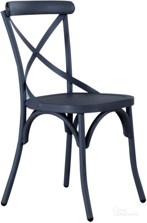 The appearance of Vintage Series X Back Side Chair Set Of 2 In Navy designed by Liberty in the rustic / southwestern interior design. This navy piece of furniture  was selected by 1StopBedrooms from Vintage Series Collection to add a touch of cosiness and style into your home. Sku: 179-C3005-N. Product Type: Side Chair. Material: Pine. Image1