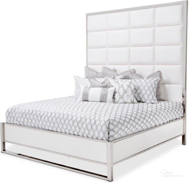 The appearance of Virginia Lane Glossy White California King Panel Bed 0qb24414067 designed by FineForm in the modern / contemporary interior design. This glossy white piece of furniture  was selected by 1StopBedrooms from Virginia Lane Collection to add a touch of cosiness and style into your home. Sku: N9016114-116;N9016134-116;9000238-00. Bed Type: Panel Bed. Product Type: Panel Bed. Bed Size: California King. Image1