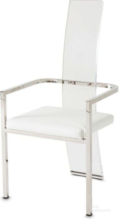 The appearance of Virginia Lane Glossy White Dining Chair designed by FineForm in the modern / contemporary interior design. This glossy white piece of furniture  was selected by 1StopBedrooms from Virginia Lane Collection to add a touch of cosiness and style into your home. Sku: N9016004A-116. Product Type: Dining Chair. Material: Acrylic. Image1