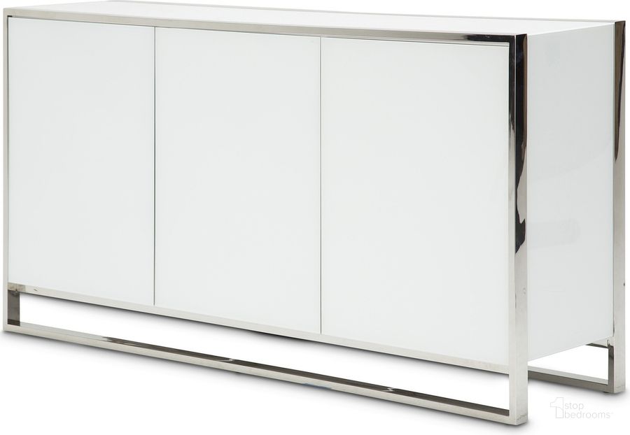 The appearance of Virginia Lane White Servers, Sideboard & Buffet designed by FineForm in the modern / contemporary interior design. This white piece of furniture  was selected by 1StopBedrooms from Virginia Lane Collection to add a touch of cosiness and style into your home. Sku: N9016007-116. Product Type: Sideboard. Material: Stainless Steel. Image1