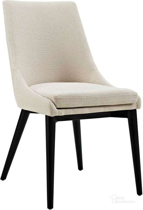 The appearance of Viscount Beige Fabric Dining Chair EEI-2227-BEI designed by Modway in the modern / contemporary interior design. This beige piece of furniture  was selected by 1StopBedrooms from Viscount Collection to add a touch of cosiness and style into your home. Sku: EEI-2227-BEI. Material: Wood. Product Type: Dining Chair. Image1