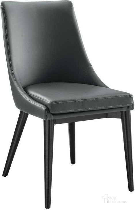 The appearance of Viscount Gray Vegan Leather Dining Chair designed by Modway in the modern / contemporary interior design. This gray piece of furniture  was selected by 1StopBedrooms from Viscount Collection to add a touch of cosiness and style into your home. Sku: EEI-2226-GRY. Material: Steel. Product Type: Dining Chair. Image1