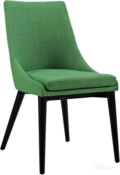 The appearance of Viscount Kelly Green Fabric Dining Chair designed by Modway in the modern / contemporary interior design. This kelly green piece of furniture  was selected by 1StopBedrooms from Viscount Collection to add a touch of cosiness and style into your home. Sku: EEI-2227-GRN. Material: Wood. Product Type: Dining Chair. Image1