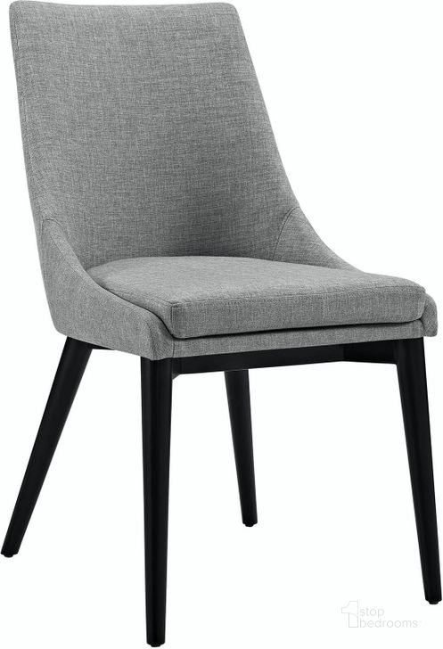 The appearance of Viscount Light Gray Fabric Dining Chair designed by Modway in the modern / contemporary interior design. This light gray piece of furniture  was selected by 1StopBedrooms from Viscount Collection to add a touch of cosiness and style into your home. Sku: EEI-2227-LGR. Material: Wood. Product Type: Dining Chair. Image1