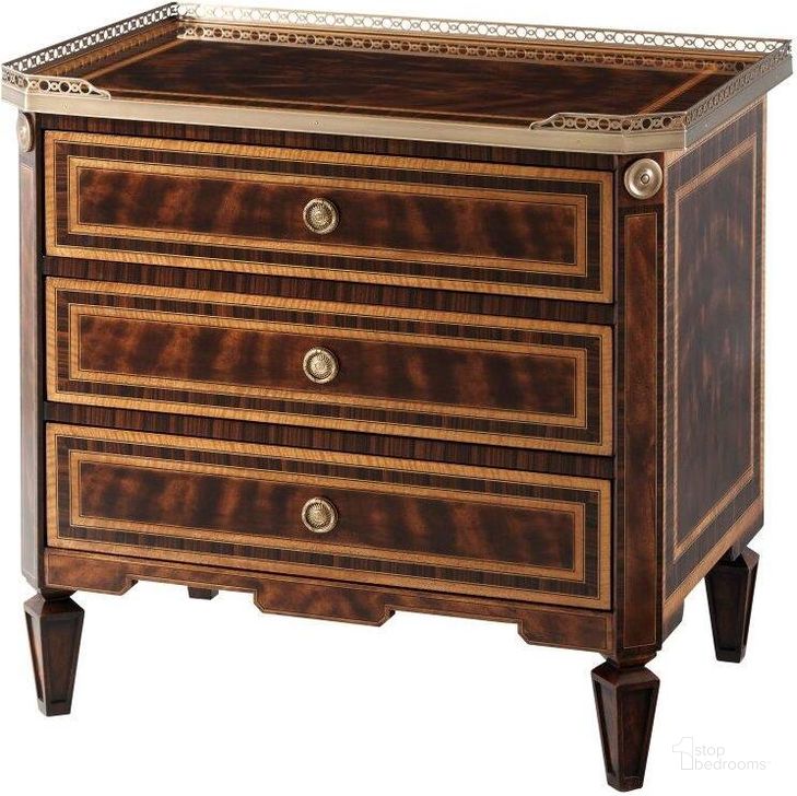 The appearance of Viscounts Nightstand designed by Theodore Alexander in the traditional interior design. This  piece of furniture  was selected by 1StopBedrooms from Althorp Living History Collection to add a touch of cosiness and style into your home. Sku: AL60044. Material: Wood. Product Type: Nightstand.