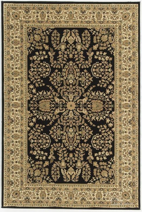 The appearance of Vista 2251-BLK Lilihan Black Oriental Traditional Black 9'10 x 13'2 Area Rug designed by Rugs America in the traditional interior design. This black piece of furniture  was selected by 1StopBedrooms from Vista Collection to add a touch of cosiness and style into your home. Sku: RA22980. Material: Polypropylene. Product Type: Area Rugs. Image1