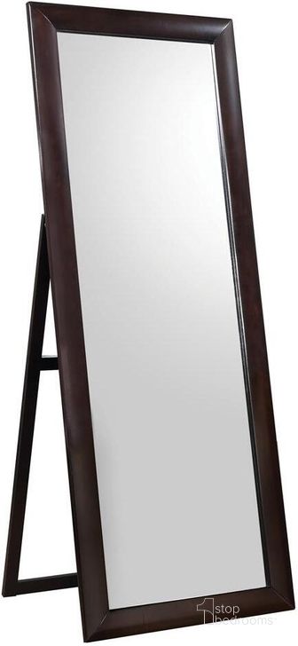 The appearance of Viva Stand Mirror designed by Coaster in the transitional interior design. This brown piece of furniture  was selected by 1StopBedrooms from Phoenix Collection to add a touch of cosiness and style into your home. Sku: 200417. Material: Metal. Product Type: Floor Mirror. Image1