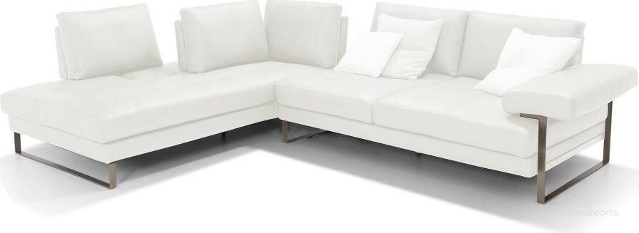 The appearance of Viviana Sofa Leather Left Hand Facing In White designed by Bellini Modern Living in the modern / contemporary interior design. This white piece of furniture  was selected by 1StopBedrooms from Viviana Collection to add a touch of cosiness and style into your home. Sku: Viviana LHF WHT. Product Type: Sofa. Orientation: LAF.