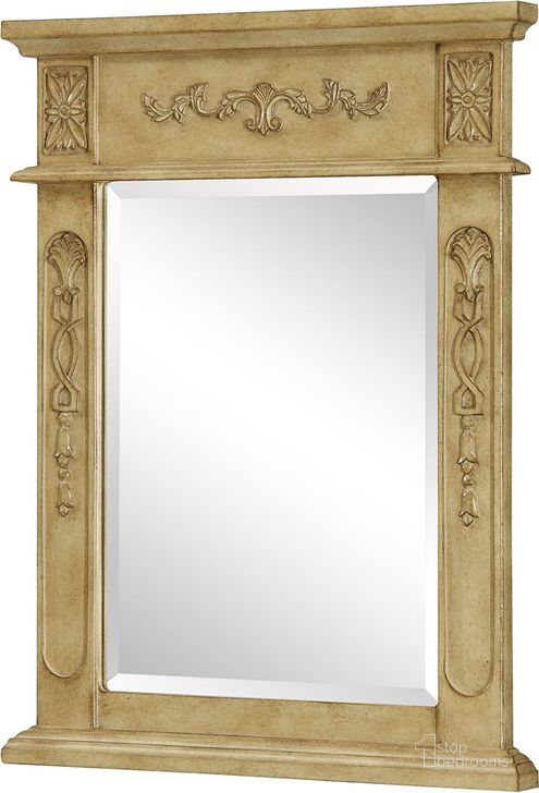 The appearance of Danville 22" Rectangular Antique Beige Mirror designed by Elegant Lighting in the traditional interior design. This antique beige piece of furniture  was selected by 1StopBedrooms from Danville Collection to add a touch of cosiness and style into your home. Sku: VM-1003. Material: MDF. Product Type: Accent Mirror. Image1
