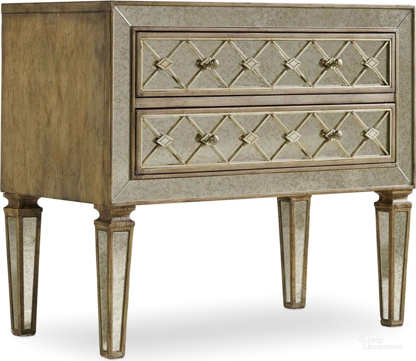 The appearance of Sanctuary Silver 2 Drawer Bachelors Chest designed by Hooker in the traditional interior design. This silver piece of furniture  was selected by 1StopBedrooms from Sanctuary Collection to add a touch of cosiness and style into your home. Sku: 5414-90017. Material: Wood. Product Type: Nightstand. Image1