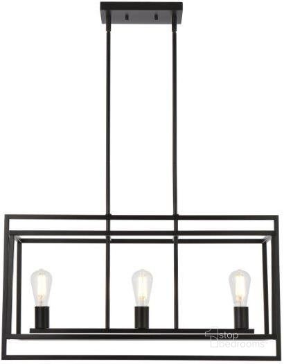 The appearance of Voir 3 Lights Pendant In Black designed by Elegant Lighting in the transitional interior design. This black piece of furniture  was selected by 1StopBedrooms from Voir Collection to add a touch of cosiness and style into your home. Sku: LD7056D32BK. Material: Metal. Product Type: Pendant Lighting. Image1
