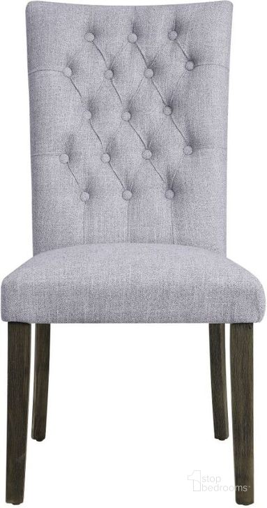 The appearance of Volkner Gray Side Chair Set of 2 designed by Bennett Interiors in the transitional interior design. This gray piece of furniture  was selected by 1StopBedrooms from Volkner Collection to add a touch of cosiness and style into your home. Sku: 70168. Material: Fabric. Product Type: Side Chair. Image1