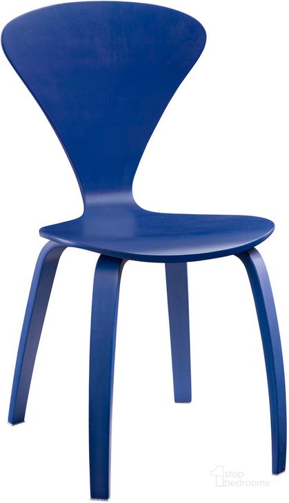 The appearance of Vortex Dining Side Chair In Blue designed by Modway in the  interior design. This blue piece of furniture  was selected by 1StopBedrooms from Vortex Collection to add a touch of cosiness and style into your home. Sku: EEI-808-BLU. Product Type: Side Chair. Material: Plywood. Image1