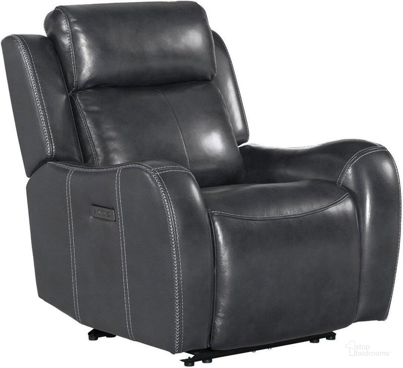 The appearance of Wainwright Charcoal Grey Dual Power Recliner designed by Intercon in the transitional interior design. This gray piece of furniture  was selected by 1StopBedrooms from Wainwright Collection to add a touch of cosiness and style into your home. Sku: WW-RC-140DPR-CGR-C. Product Type: Recliner. Image1