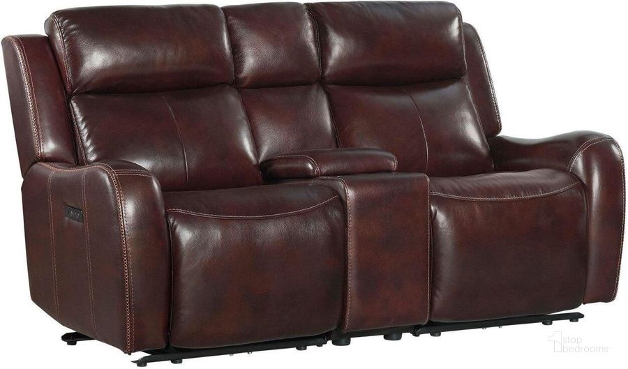 The appearance of Wainwright Reddish Brown 3 Piece Power Reclining Loveseat designed by Intercon in the transitional interior design. This brown piece of furniture  was selected by 1StopBedrooms from Wainwright Collection to add a touch of cosiness and style into your home. Sku: WW-LS-276DPR-RBN-C. Product Type: Loveseat. Image1