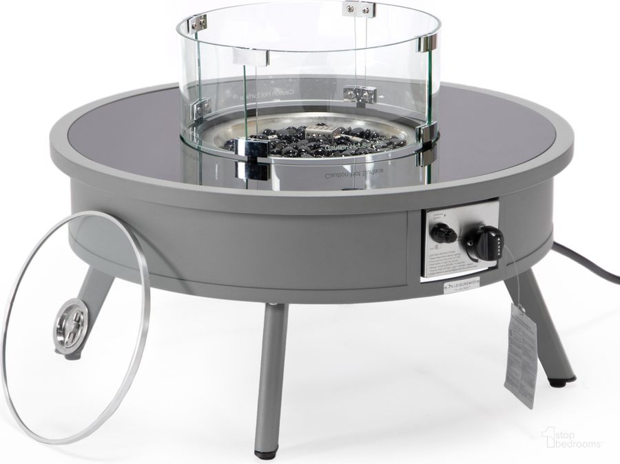 The appearance of Walbrooke Outdoor Patio Round Fire Pit Side Table In Grey designed by LeisureMod in the modern / contemporary interior design. This grey piece of furniture  was selected by 1StopBedrooms from Walbrooke Collection to add a touch of cosiness and style into your home. Sku: WGR-29-GL. Material: Aluminum. Product Type: Outdoor Accessory. Image1