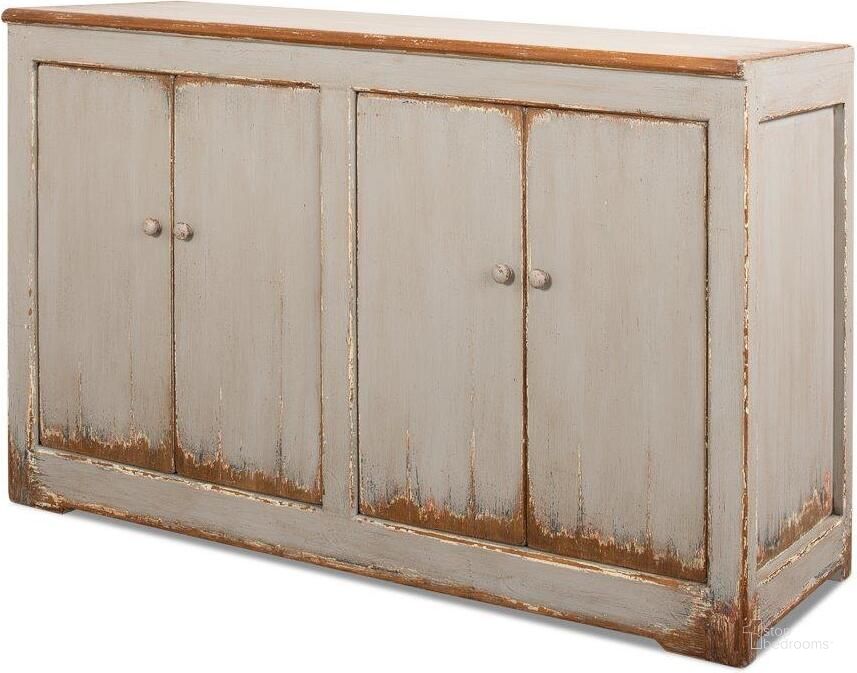 The appearance of Wall Gray 4 Doors Sideboard designed by Sarreid in the rustic / southwestern interior design. This grey piece of furniture  was selected by 1StopBedrooms from Wall Collection to add a touch of cosiness and style into your home. Sku: 40379. Product Type: Sideboard. Image1