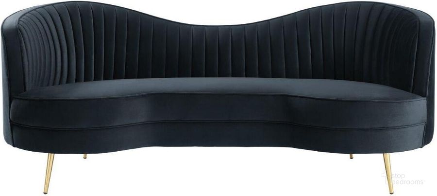 The appearance of Wallace Modern Velvet Sofa In Black designed by Best Master Furniture in the modern / contemporary interior design. This black piece of furniture  was selected by 1StopBedrooms from Wallace Collection to add a touch of cosiness and style into your home. Sku: HZ1925BLKSF. Product Type: Sofa. Material: Velvet. Image1