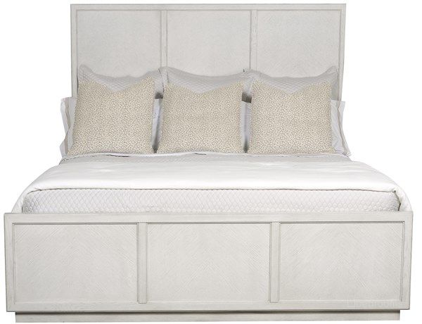The appearance of Walt King Bed In White designed by Vanguard Furniture in the transitional interior design. This white piece of furniture  was selected by 1StopBedrooms from Walt Collection to add a touch of cosiness and style into your home. Sku: P774K-CB. Product Type: Bed. Bed Size: King. Material: Wood Veneer. Image1