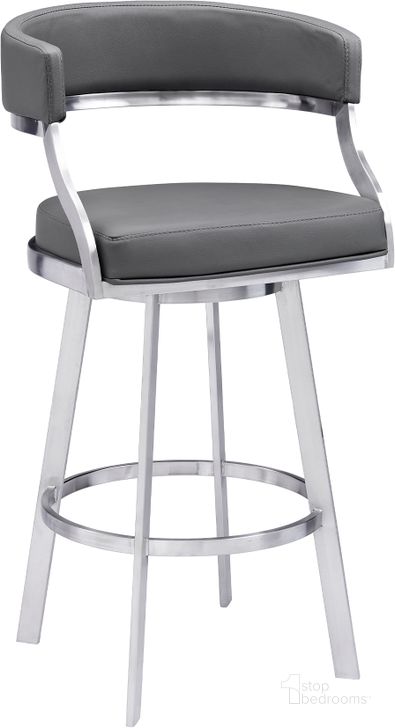 The appearance of Waltersand Stainless Steel Barstool 0qb2426523 designed by Luxury Loft in the modern / contemporary interior design. This gray piece of furniture  was selected by 1StopBedrooms from Waltersand Collection to add a touch of cosiness and style into your home. Sku: LCSNBABSGR26. Product Type: Barstool. Material: Stainless Steel. Image1