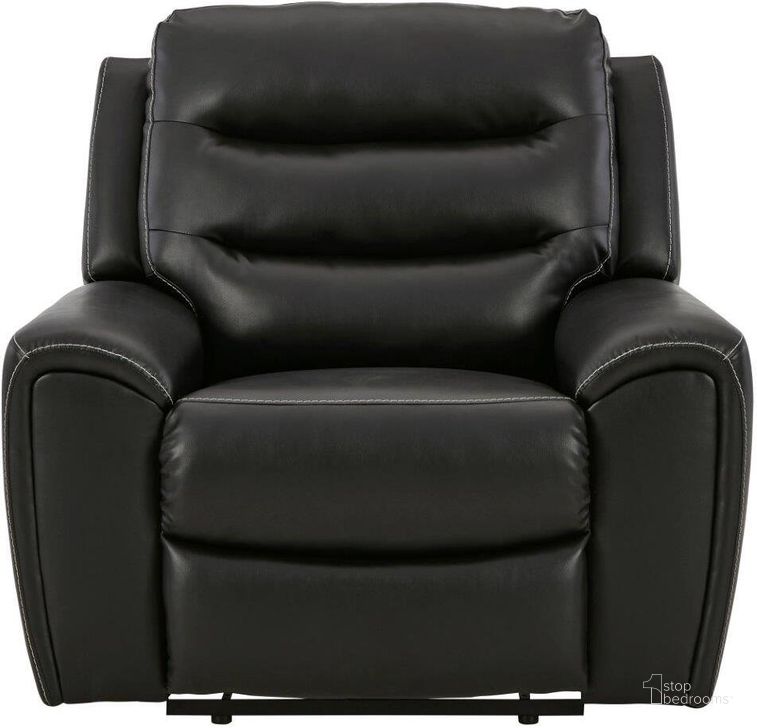 The appearance of Warlin Power Recliner With Adjustable Headrest In Black designed by Signature Design by Ashley in the modern / contemporary interior design. This black piece of furniture  was selected by 1StopBedrooms from Warlin Collection to add a touch of cosiness and style into your home. Sku: 6110513. Material: Fabric. Product Type: Recliner. Image1