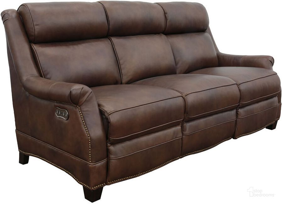 The appearance of Warrendale Power Reclining Sofa w/ Power Headrest (Cognac) designed by BarcaLounger in the traditional interior design. This cognac piece of furniture  was selected by 1StopBedrooms from Warrendale Collection to add a touch of cosiness and style into your home. Sku: 39PH3324546085. Material: Leather. Product Type: Reclining Sofa. Image1