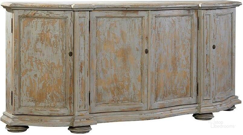 The appearance of Washed Blue Briquette Sideboard designed by Furniture Classics in the country / farmhouse interior design. This gray piece of furniture  was selected by 1StopBedrooms from  to add a touch of cosiness and style into your home. Sku: 20-130WB. Product Type: Sideboard. Material: Pine. Image1