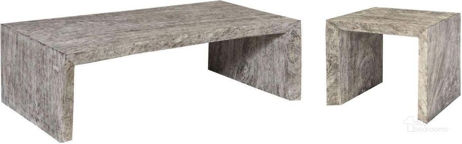 The appearance of Waterfall Grey Stone Occasional Table Set designed by Phillips Collection in the transitional interior design. This gray piece of furniture  was selected by 1StopBedrooms from Waterfall Collection to add a touch of cosiness and style into your home. Sku: TH101896;TH101897. Material: Wood. Product Type: Occasional Table Set. Image1