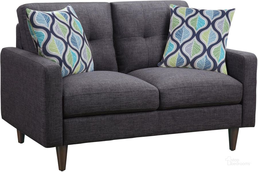 The appearance of Watsonville Gray Loveseat designed by Coaster in the modern / contemporary interior design. This gray piece of furniture  was selected by 1StopBedrooms from Watsonville Collection to add a touch of cosiness and style into your home. Sku: 552002. Material: Fabric. Product Type: Loveseat. Image1